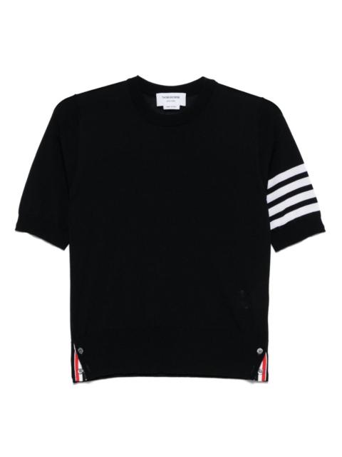 Stripes fine-knit T-shirt