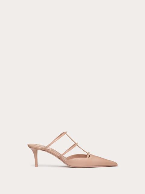 ROCKSTUD WISPY CALFSKIN MULE 60MM