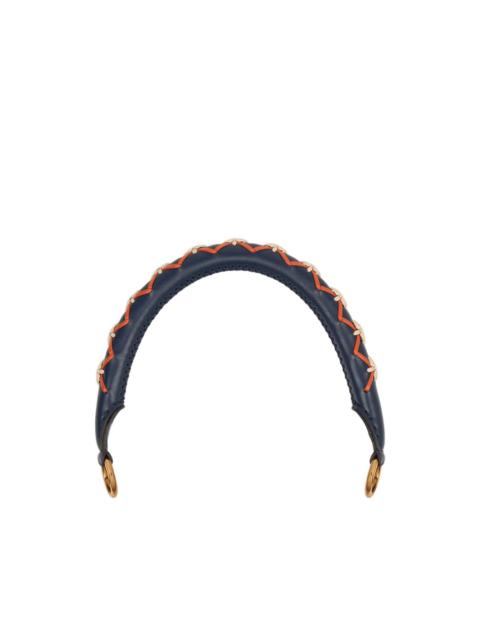 threading-detail leather bag handle