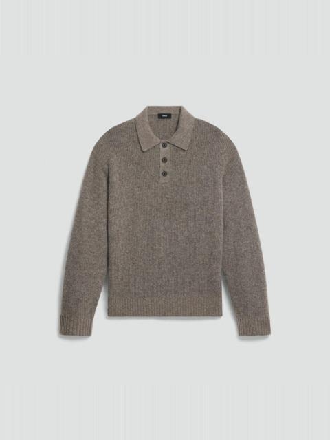 Relaxed Polo Sweater in Astor Wool
