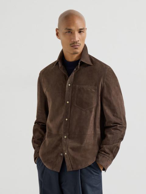Suede overshirt