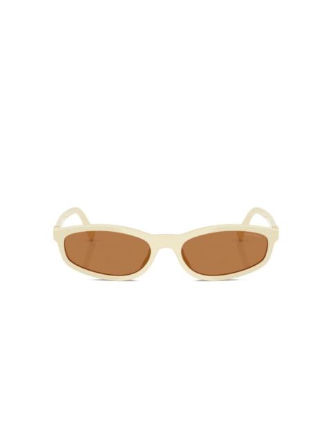 oval-frame sunglasses