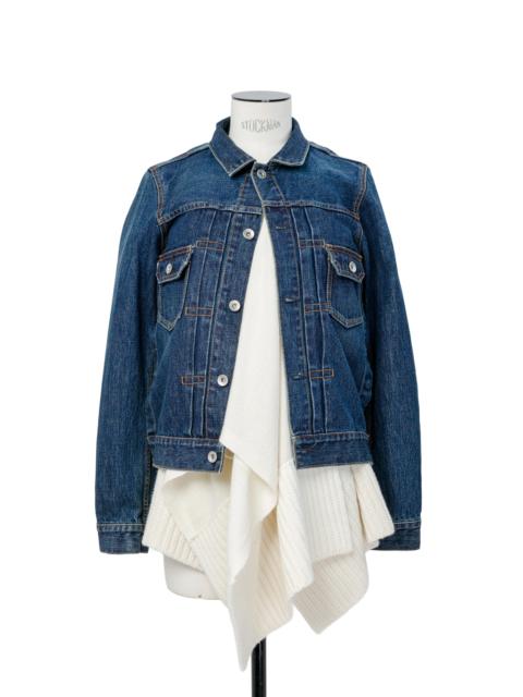 Denim x Wool Knit Jacket