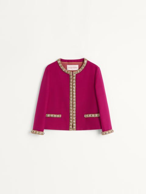 EMBROIDERED CREPE COUTURE JACKET