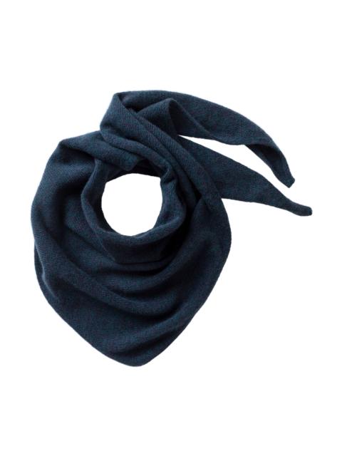 Gauzy Cashmere Navy Triangle Neck Tie