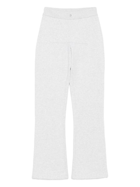 low-waisted flared trousers