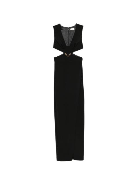 chain V-neck maxi dress