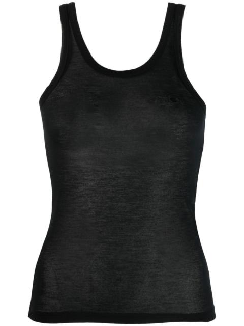 semi-sheer racerback top