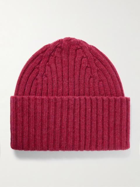 + Him Ribbed Wool Beanie Brown