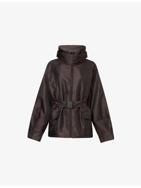 Drea High-Neck Woven Puffer Jacket