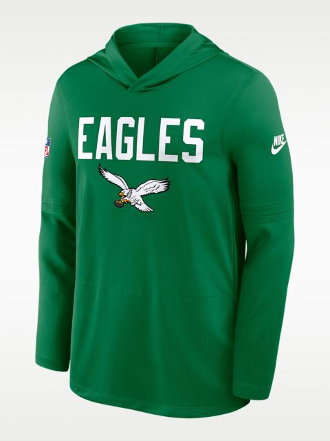 Philadelphia Eagles Pass Accuracy Men's Nike Dri-FIT NFL Long-Sleeve Hooded Top