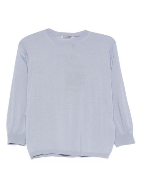 round-neck wool top