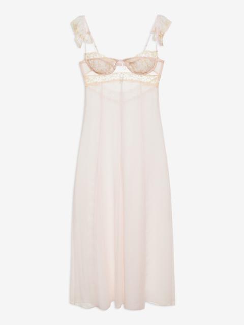 Gilded Lace Maxi Slip Dress