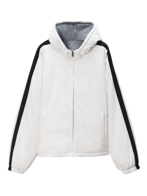 reversible zip-front hoodie