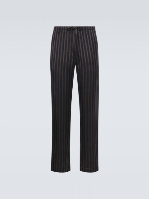 Mid-rise straight pants