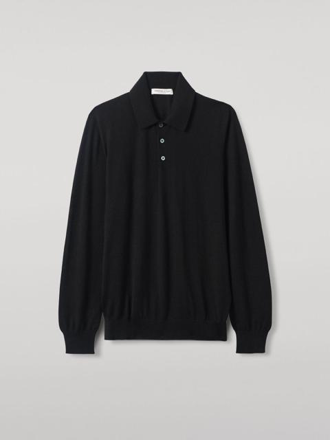 Black Cashmere Polo Shirt