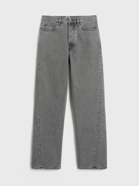 Twisted seam denim full length mid grey