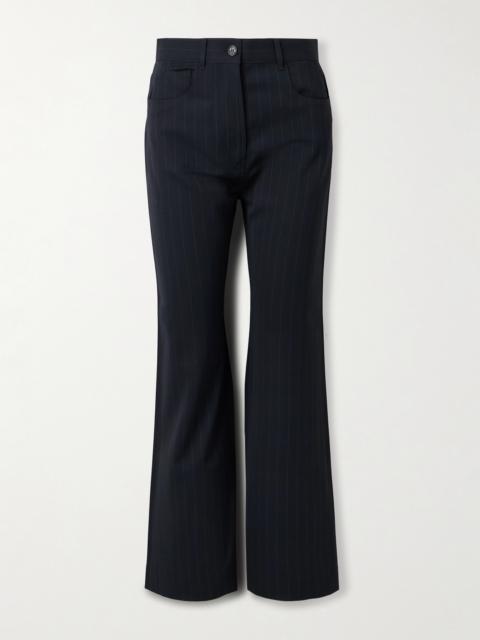 Pinstriped Crepe Straight-leg Pants