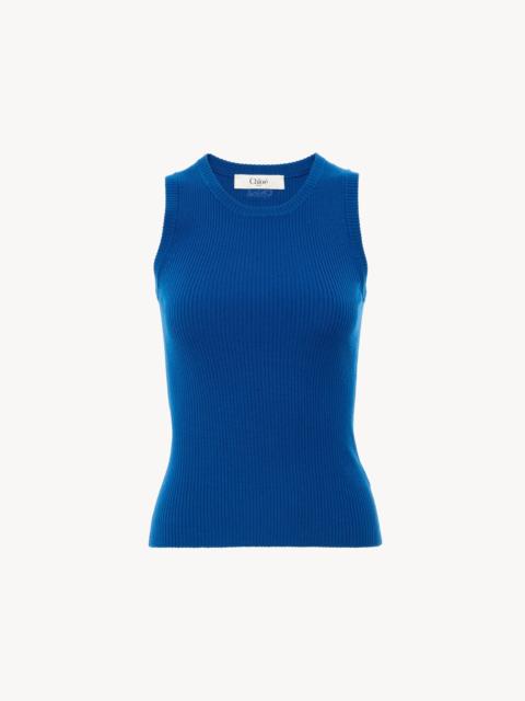 CREW-NECK TANK TOP IN A WOOL KNIT