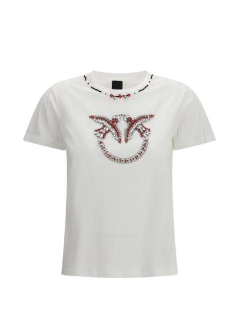 logo beaded T-shirt
