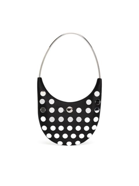polka-dot stud shoulder-bag