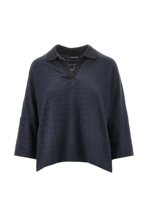 polo-collar T-shirt