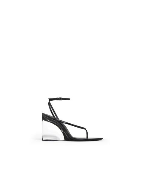 INVISIBLE THONG SANDALS IN PATENT CALFSKIN