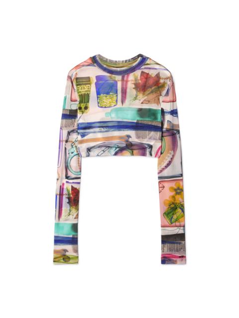 Xray Tulle Cropped L/s Top