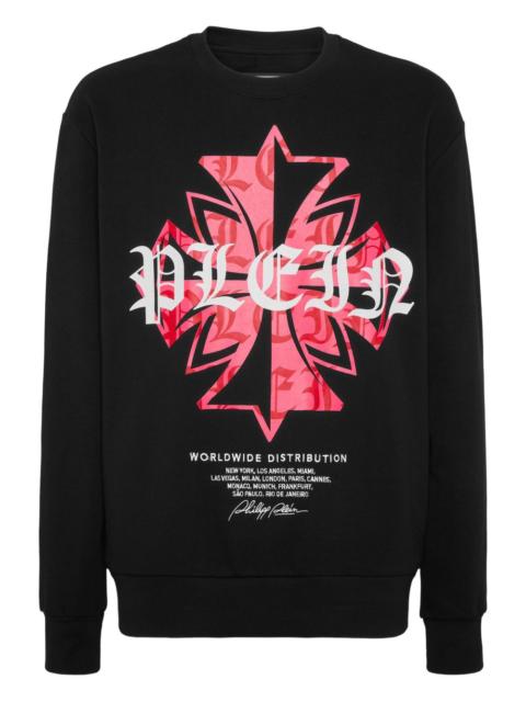 crest-print sweatshirt