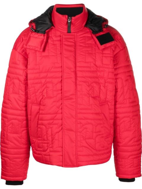 quilted-logo puffer jacket