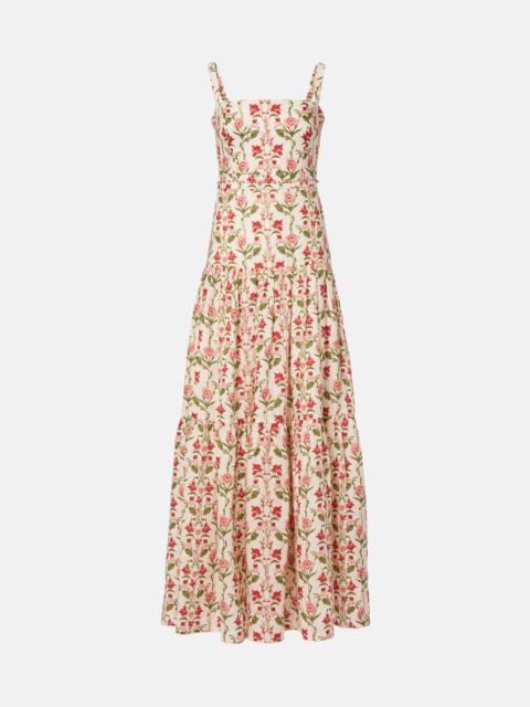 Lima floral linen maxi dress