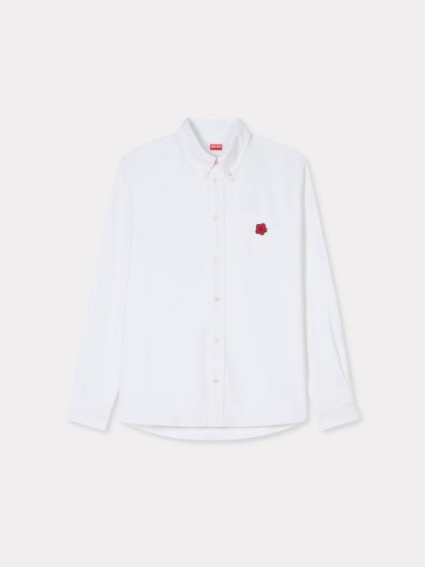 'Boke Flower' embroidered casual shirt in cotton oxford