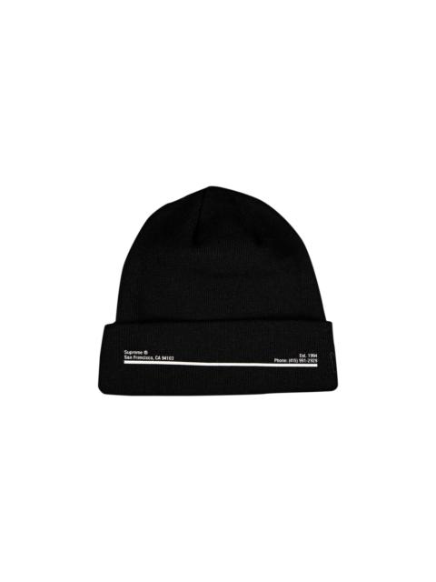 Supreme x New Era Shop Beanie - San Francisco 'Black'