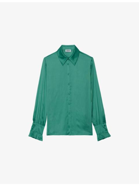 Thely Wing-Embellished Satin shirt