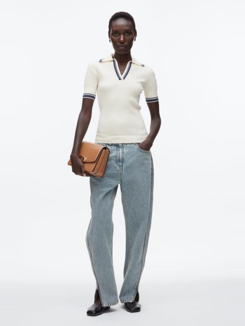 Textured Rib Fitted Polo