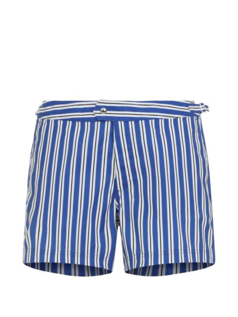 striped swim shorts