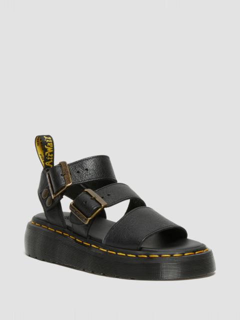 Gryphon Pisa Leather Platform Sandals
