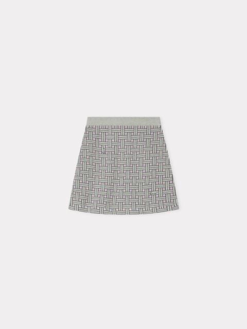 'KENZO Weave' mini skirt in mixed cotton wool