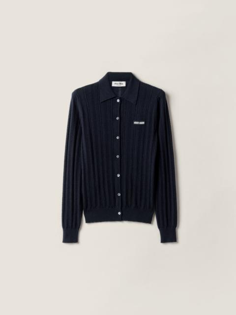 Buttoned cashmere cardigan