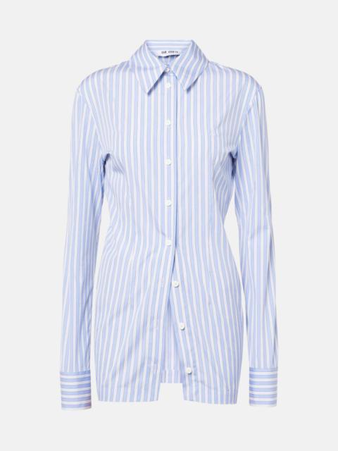 Zebra-print satin shirt