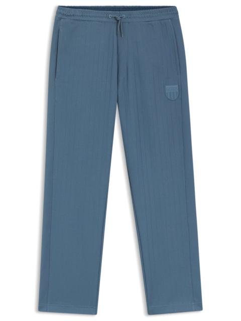COTTON-BLEND TRACKSUIT BOTTOMS WITH DROP-NEEDLE STRIPE