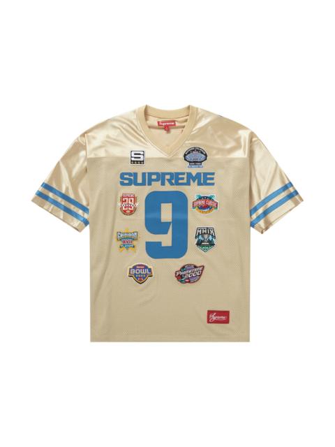 Supreme Championships Embroidered Football Jersey Gold