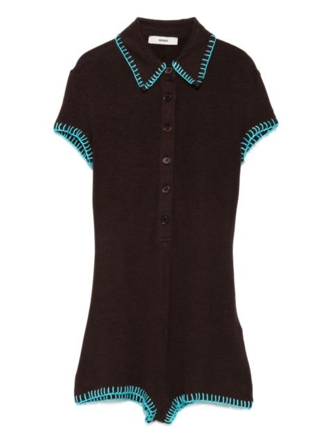 Dunie short-sleeve buttoned jumpsuit