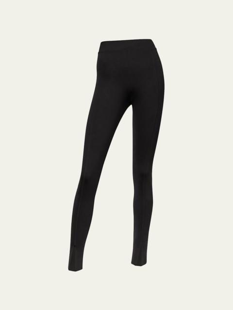 Midnight Grace Front-Slit Jersey Leggings