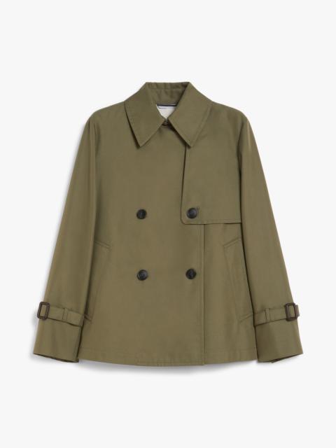 BIGLIA Water-repellent gabardine short trench coat