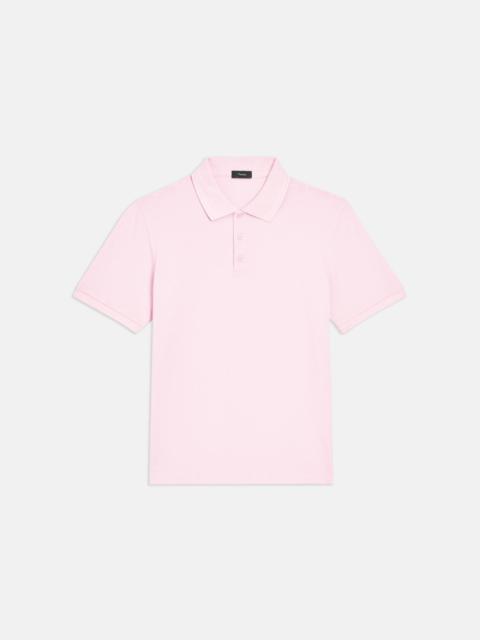 Relaxed Polo Shirt in Striped Cotton Piqué