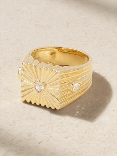 Surprise 9-karat Gold Sapphire Ring