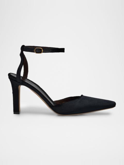 Carla Velvet Ankle-Strap Pumps