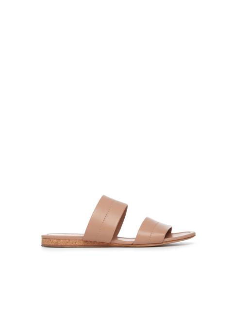 Lora Strap Sandal in Dark Camel Leather