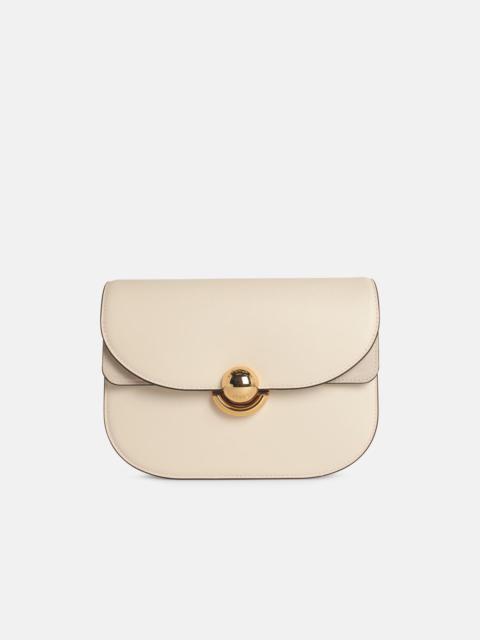 'SFERA' SMALL CREAM LEATHER CROSSBODY BAG
